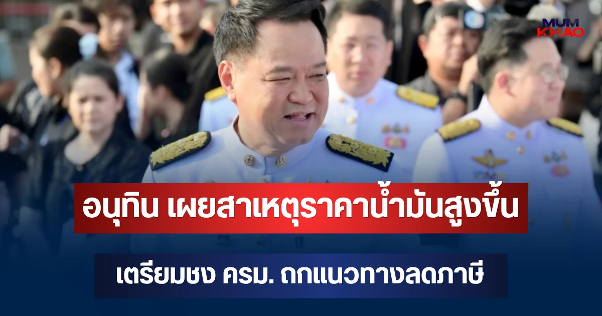 อนุทิน เผยสาเหตุราคาน้ำมันสูงขึ้น เตรียมชง ครม. ถกแนวทางลดภาษี